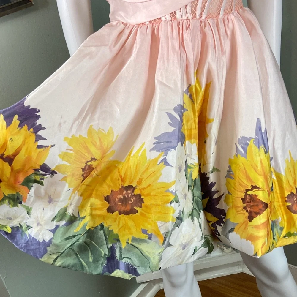 Floral Strapless Dress in Pink - Picture 5 of 16